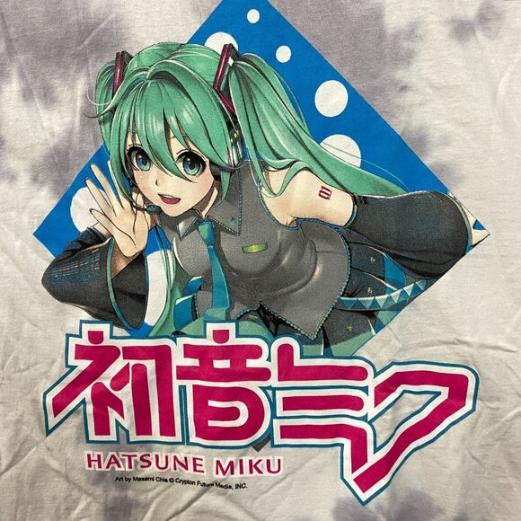Hatsune Miku Graphic Design Tie Dye T-Shirt S/M - Picture 2 of 4